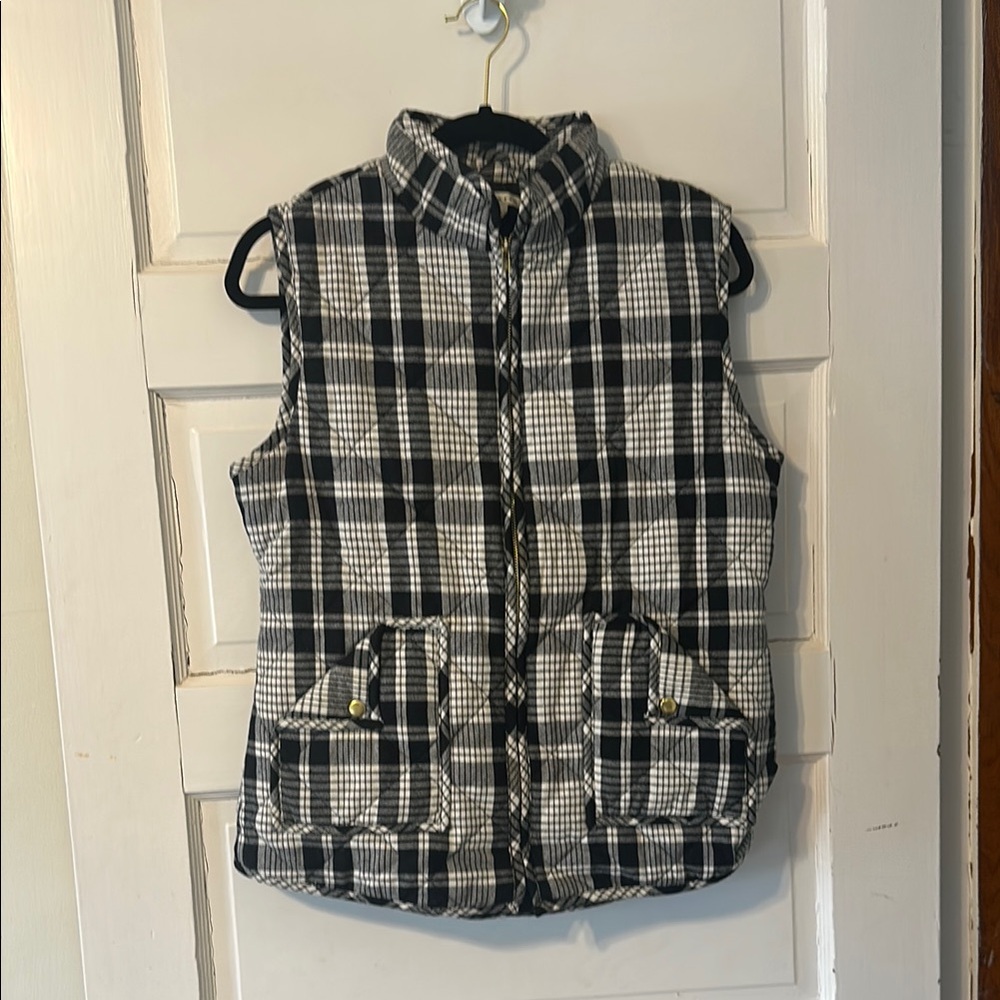 Tea n Rose Checkered Puffer Vest